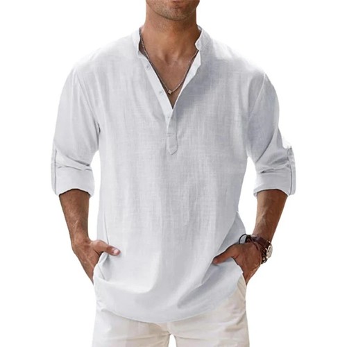 Mens casual linen shirt - casual,