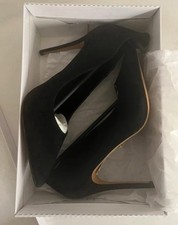 Topshop Black Suede Court