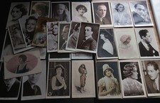 Job lot of 30 x real photo postcards 1920s 1930s actresses actors movies films