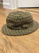 Barbour  HAT - Vintage Barbour Tweed Check Deerstalker Country Squire Hat 7 1/8