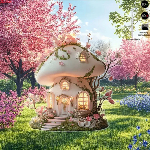 Whimsical mushroom fairy - whimsical, house