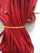rope polyester  doublebraid size 10 mm length  13 metres colour red new & unused