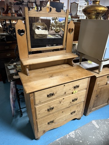 Antique pine victorian dresser - pine,