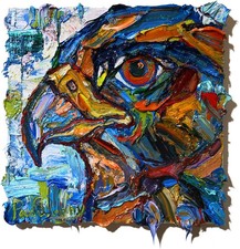 Original Bird Oil Painting