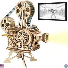 ROKR Vitascope 3D Wooden Puzzle Kit - Mechanical Model Building Set, DIY Craft