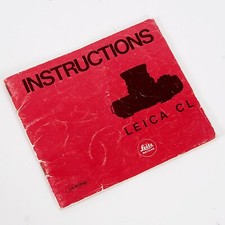 GENUINE LEICA CL INSTRUCTION