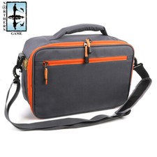 Fly Fishing Reel Case and Fishing Gear Bag in Orange and Grey - NEW