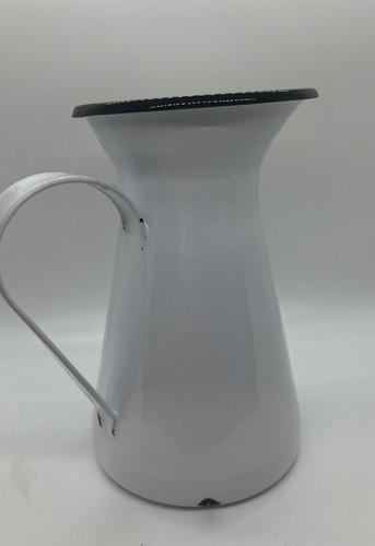 Enamel water jug white - enamel,