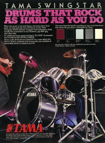 1985 tama swingstar drum - swingstar, kits
