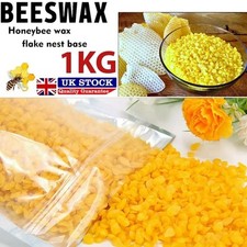 1KG Bag Yellow Beeswax Pellets Pure Bee Wax No Add Easy Melt Beewax UKED