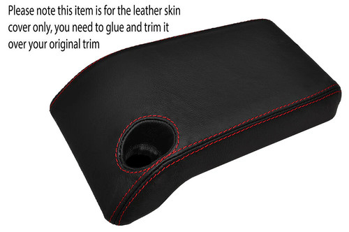Red stitching armrest lid - stitching,