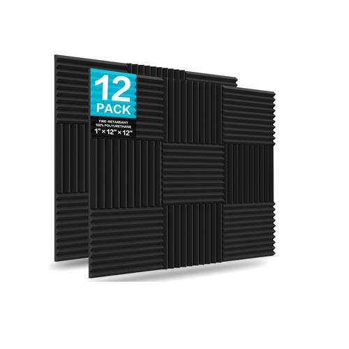 Acoustic foam panels pack - panels, 12