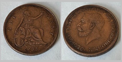 King george one penny - george, v