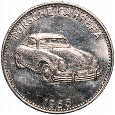 Germany Shell Famous Sports Cars Advertising Token – Porsche Carrera 1955