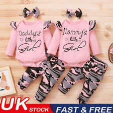 Newborn Baby Girls Ruffle Romper Bodysuit Tops Floral Pants Outfit Clothes Set