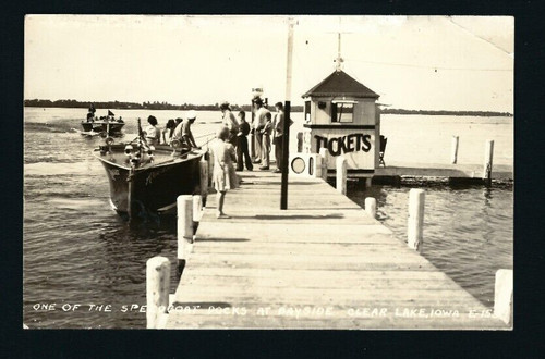 Clear lake iowa c1939 rppc - lake,