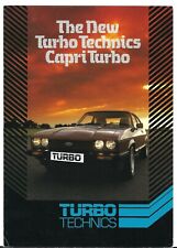 Turbo Technics Ford Capri Turbo Mk3 1986-87 UK Market Foldout Sales Brochure