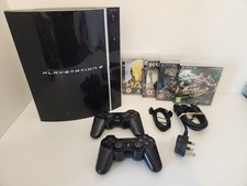 Working Sony Playstation 3 Phat Black 80GB CECHK03 Games Bundle