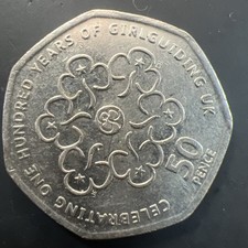 50p coin 2010 celebrating one hundred years of girlguiding uk 50 pence 