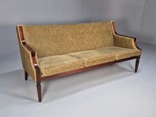 Antique Danish Empire Style Sofa Mahogany and Green velour EB9662 V3SS
