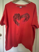 ZUMBA Fitness Rev Me Up Red oversize t shirt, zumba love logo size M/L (14-16)