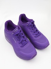 Skechers Million Elevated Air Trainers Heel Wedge Purple UK 3 EU 36