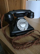 Vintage GPO 232 Bakelite Pyramid Telephone Art Deco Rotary Dial