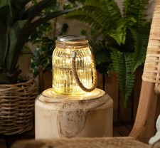 Heart of House Solar Light Rope Jar with 50 led light