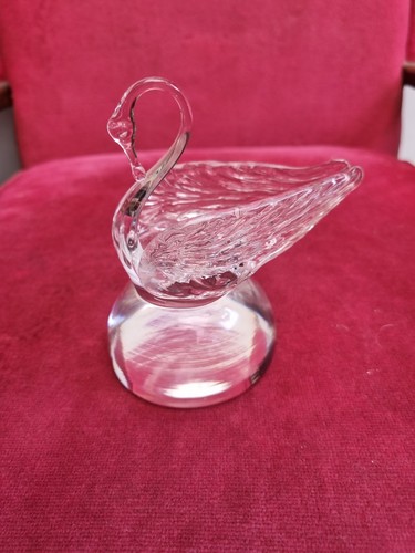 Vintage crystal glass - crystal, swan