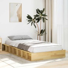 WALPLUS Solid Wood Oak Bed