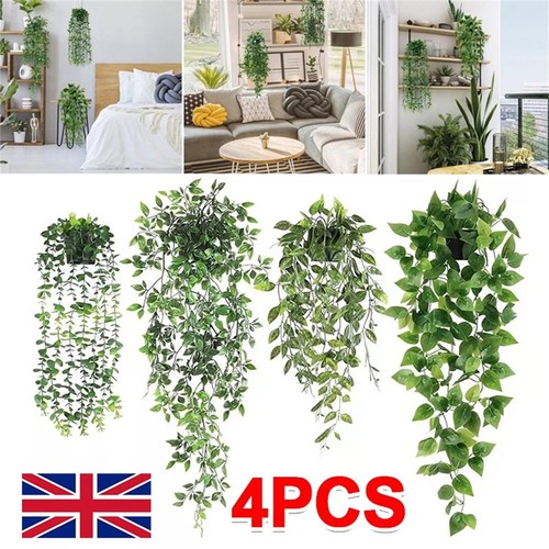 4pcs artificial hanging plants - 4pcs,