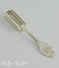 SUPERB VINTAGE ITALIAN 800 STANDARD SOLID SILVER TEA CADDY SCOOP SPOON