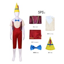 5Pcs Hat Tie Shirt Vest Pants