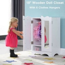 18" Dolls Closet Wooden Doll