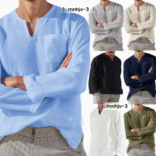 Men kurta neck cotton - kurta, v