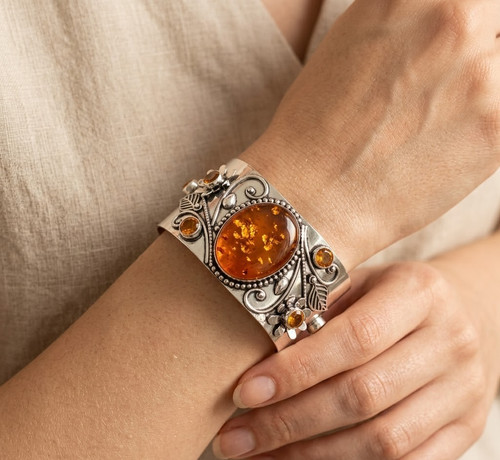 925 sterling silver amber - sterling, with