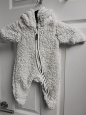 H M Baby Baby Girls Fleece Hoodie Allinone Aged 1mth Coat