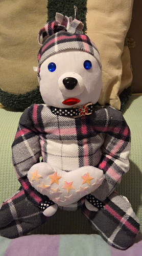 Handmade plaid teddy - handmade, bear
