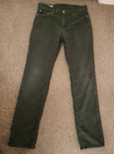 Mens levis 511 cords - green,