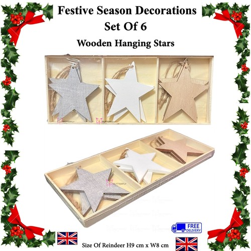 Set wooden christmas tree - of,