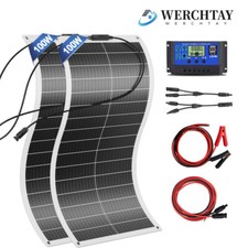 200W Flexible Solar Panel Kit 12V Mono Solar Panel for Caravan RV Boat Camper