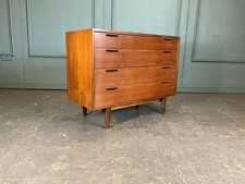 Mid Centuryteak Drawers Vanity Dresser Kofod Larsen For Møblerfabrik