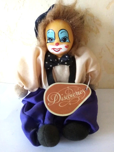 Clown doll vintage porcelain - doll,