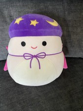 8" Halloween Squishmallow with cute dracula fangs and cape