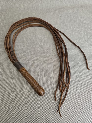 Vintage brown leather flogger - vintage,