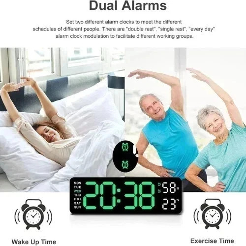 Led silent wall clock - led,