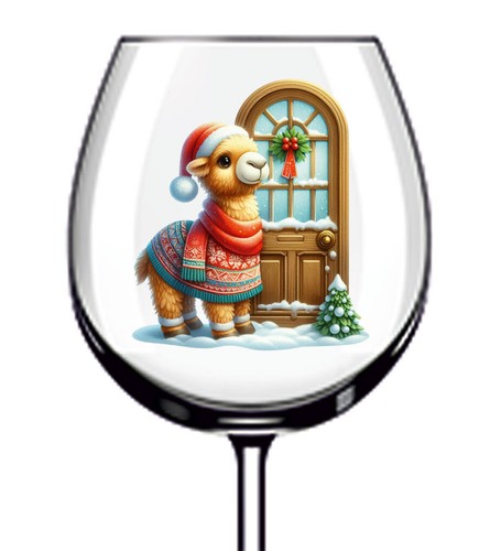 12x colourful christmas camel - colourful,