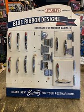 Vtg Store General Hardware Display Cabinet Handles Drawer Knobs 1950's Mid moder