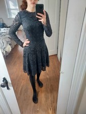 Monique Lhuillier Midnight Blue Lace Tulle Modest Dress Size 4 WOMENS NEW