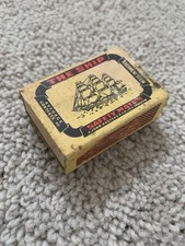 Antique The Ship Safety Matches Matchbox with Matches Made In Sweden
